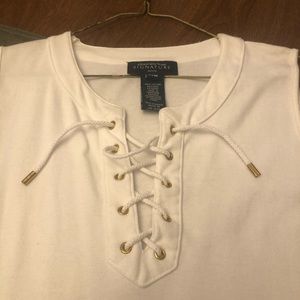 Jones New York ladies white sleeveless tank top